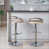 Siège beige / cadre argent / gris