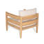 Chaise longue de patio en bois d'acacia avec coussins amovibles Adria-1332479498