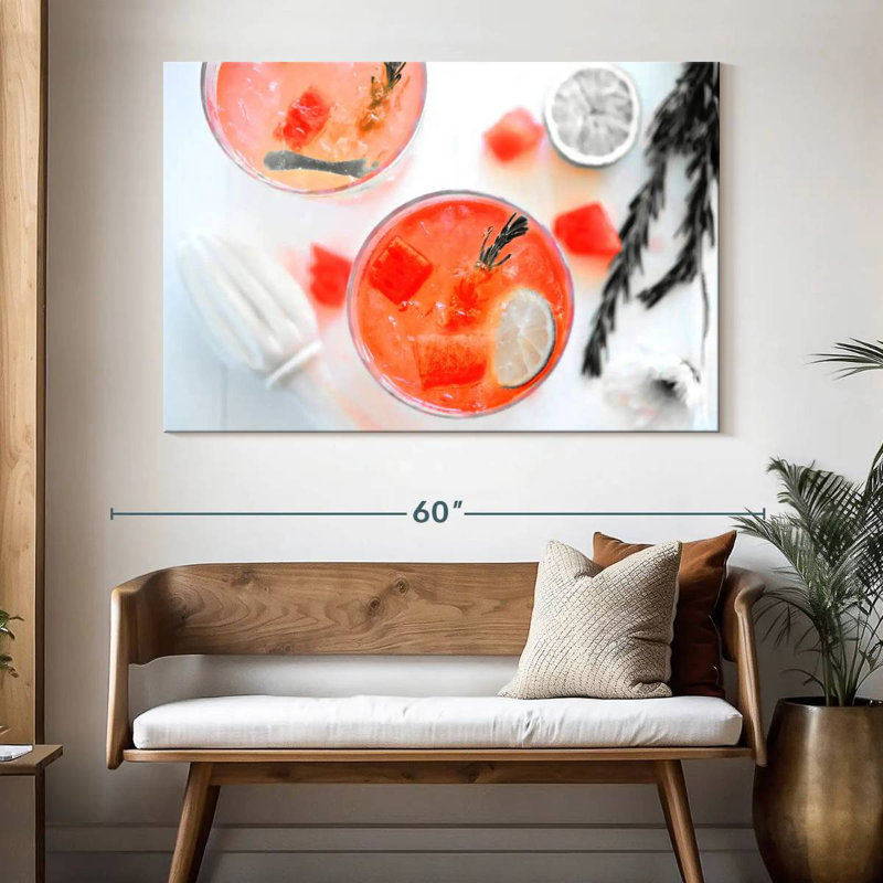Yarlin Pop Melon d'eau cocktail, H 34 po x l 51 po