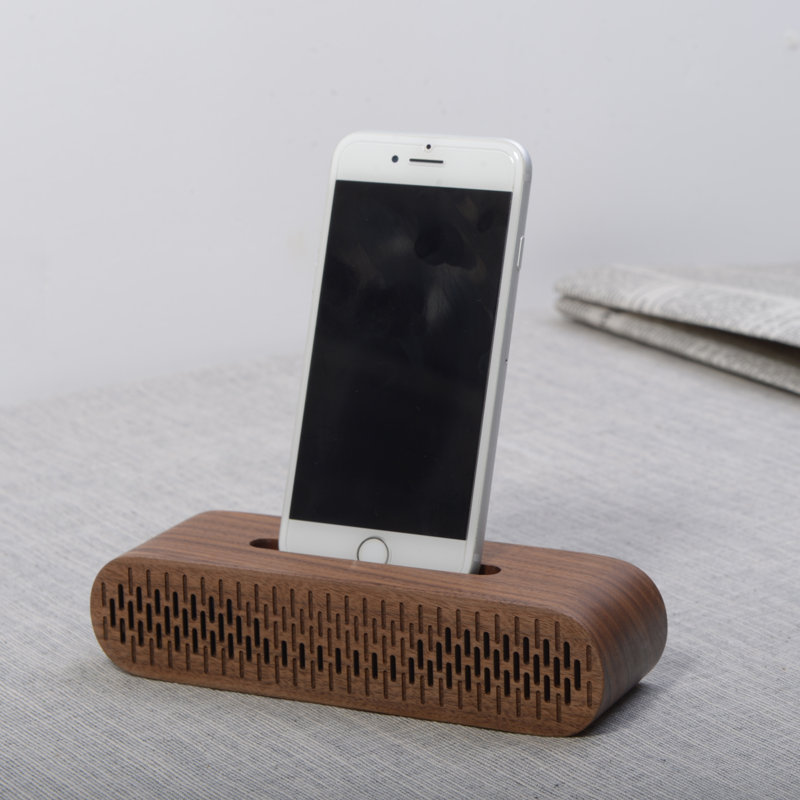 Accessoire de base en bois pour iphone, Noyer