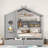Kids Dream Playhouse Bed with 2 Drawers and Storage Shelf-64914614