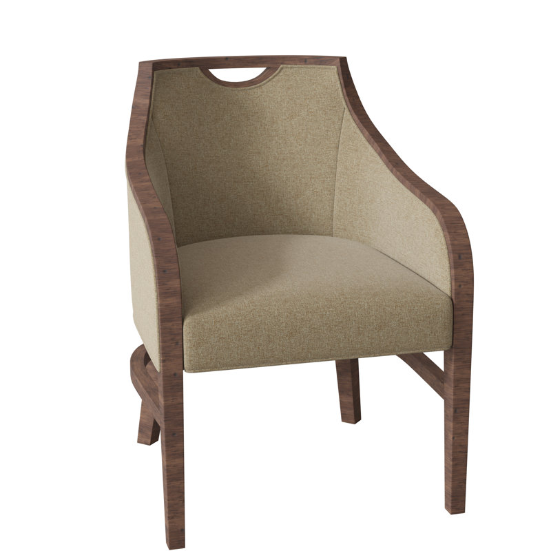 Anthony 24" W Armchair, 8789 Barley Polyester, Tobacco