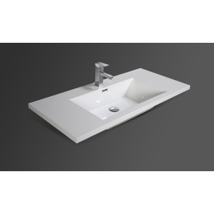 41.1'' Plastic Single Bathroom Vanity Top with Sink