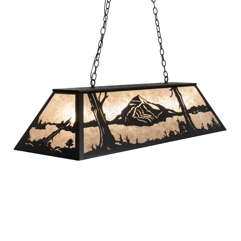 Rustic Lodge 6 - Light Pendant, Silver Mica