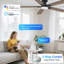 Ventilateur de plafond 52 pouces 52 pouces intérieur / extérieur intelligent avec lumières DEL, télécommande, commande vocale via Alexa, intensité variable, moteur à courant continu-241851668-241851670