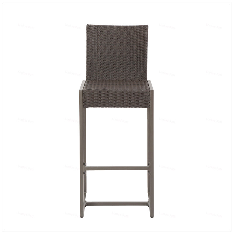 Ensemble de tabourets de bar CONWAY Transitional, en osier, résistant aux intempéries et durable pour l'extérieur