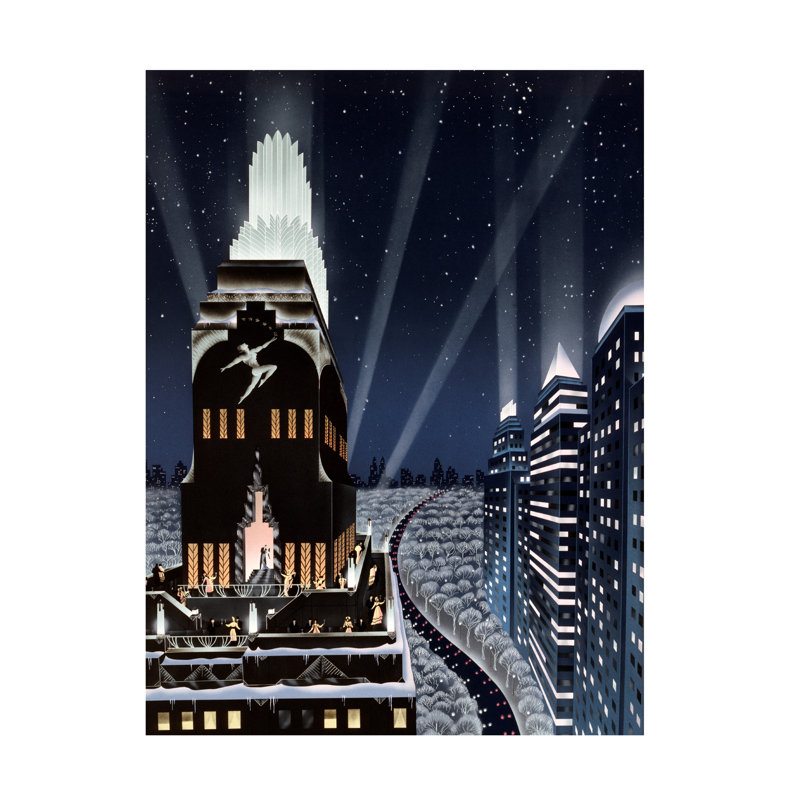 " Rooftop Serenade " by Robert Hoppe, 19" H x 14" W x 2" D