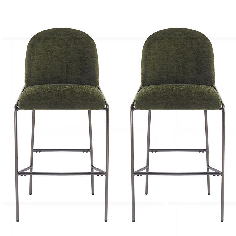 Ensemble de 2 tabourets de bar Galen, Vert