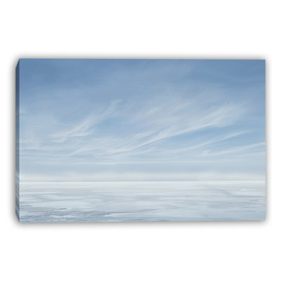 «Silent Blue Horizon», art mural sur toile tendue