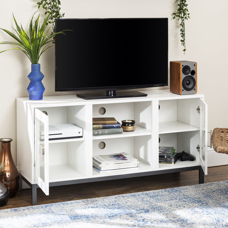 Jammal Unfinished TV Stand for TVs up to 55", White