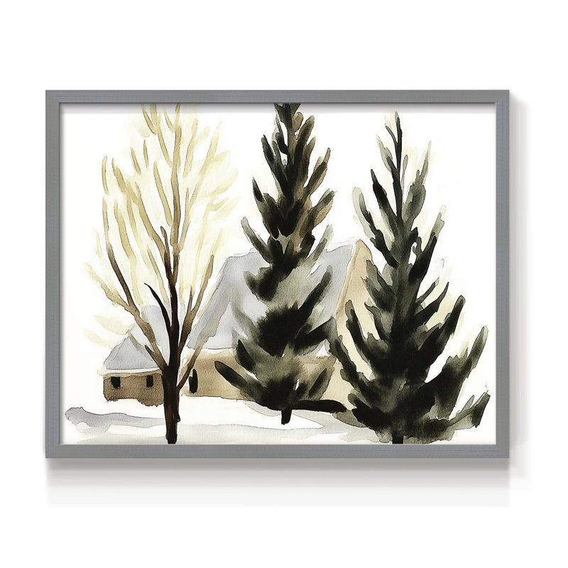 Art de Noël - CXIX - Reproduction encadrée - Restickable, H 8 po x l 10 po, Gris