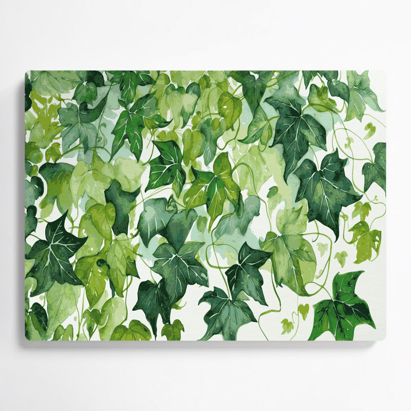 Art mural en métal Botanical Ivy Green, H 11 po x l 14 po