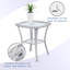 Table d'appoint en osier et verre Bonia-972469936