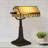 Vintage Mission-Style Bankers Lamp With Stained Glass Shade And Led Light For Desk Or Table