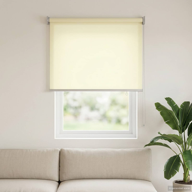 Roller Blind, Cream, 60" W x 140" L