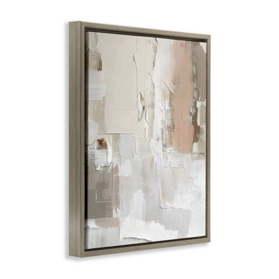 Cadre flottant abstrait Blush & Neutrals, design par Riley B
