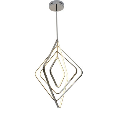 Cecillia Silver LED Pendant With Acrylic Diffusers
