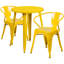 Ensemble de table ronde d'intérieur / extérieur en métal 30 po avec 2 chaises Duluth-24678687-24678685