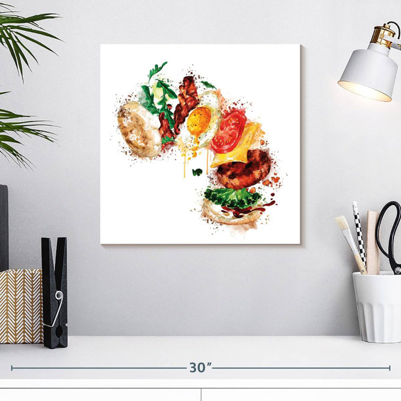 Yarlin déjeuner Burger Splatter, H 16 po x l 16 po