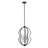 5-lamp matte black adjustable iron pendant light