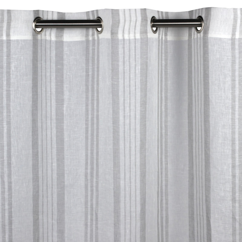 Valeria Linen Sheer Single Curtain Single Panel, 350 W x 285 D cm