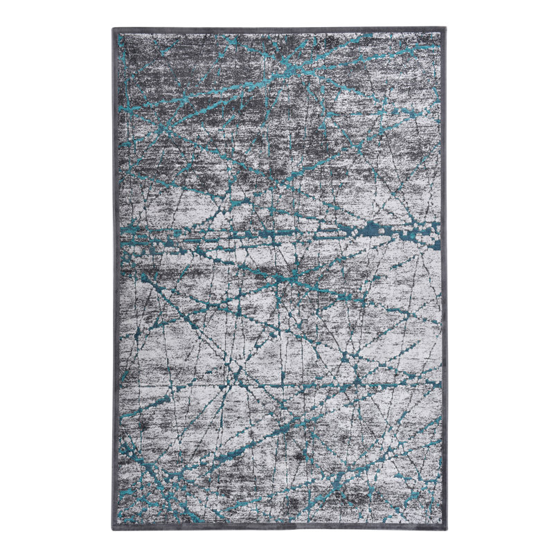 Rectangular Abstract Area Rug, Rectangle 75 x 150cm