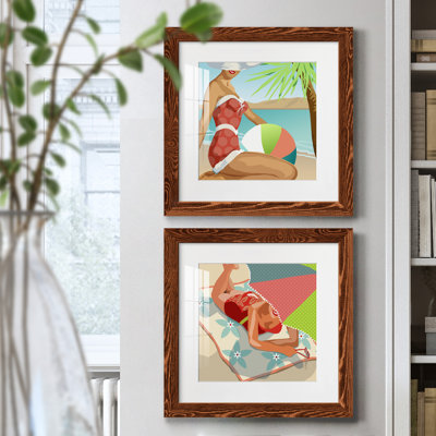 «Beach Beauty I», ensemble de 2 cadres photo
