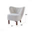 Fauteuil d'appoint en sherpa blanc parfait pour les salons modernes