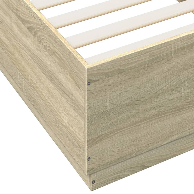 Burlene Bed, Sonoma Oak, Single ( 90 x 200 cm)