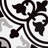 Bliss Gothic Black 8-in. Encaustic Spanish/Moroccan Patterned Matte Porcelain Wall & Floor Tile