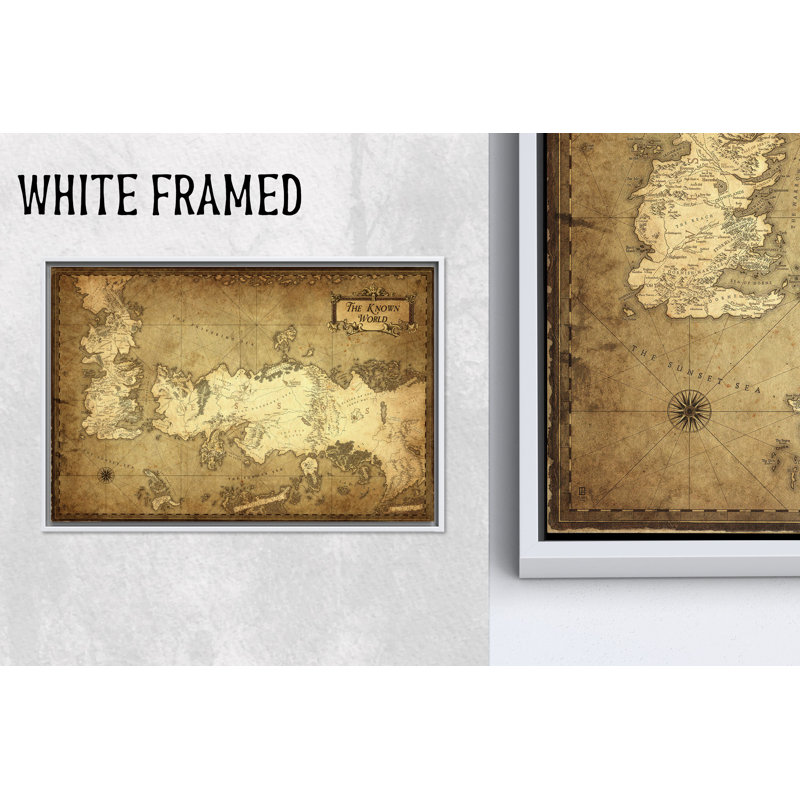 Milieu de la Terre, reproduction d'art sur toile, 1P, encadré blanc, 19,8 po de hauteur x 27,6 po de largeur