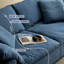 Canapé modulaire bleu en coton et lin-551933367