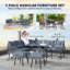 8-Seater Rattan Garden Furniture Set with Sofa-1928170156