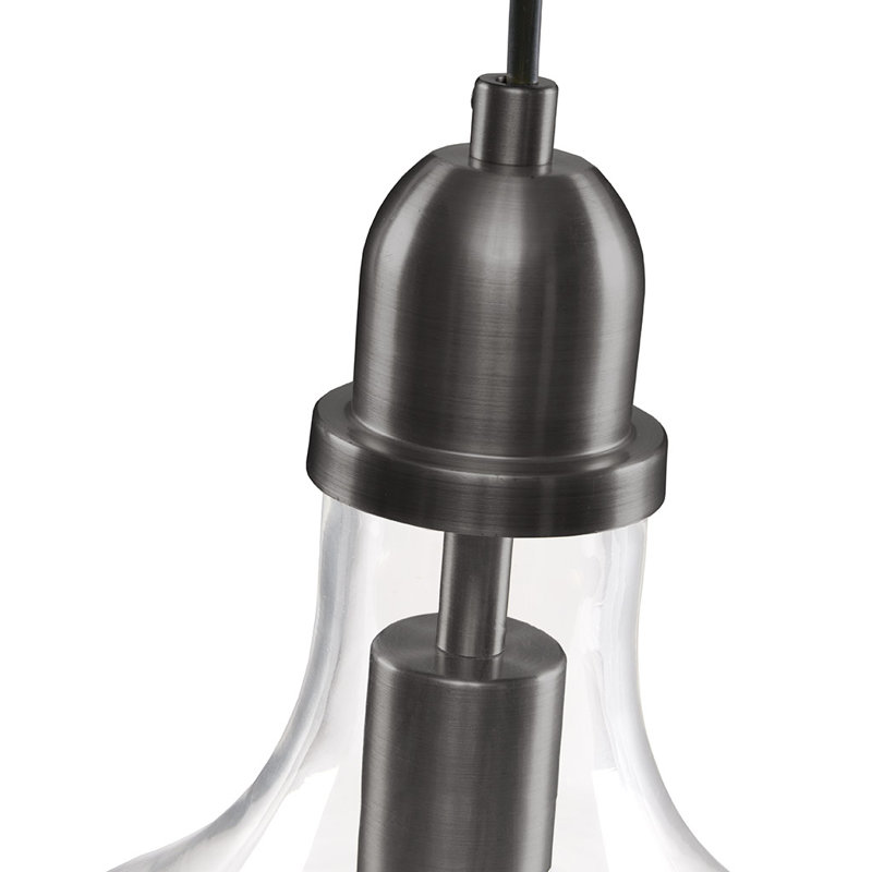 Luminaire suspendu en verre Auburn Bell, Bronze Antique