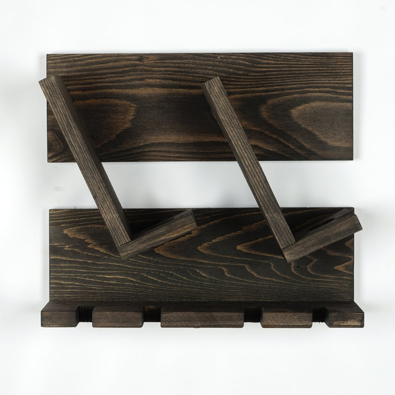 Wood Wine Rack, Dark Walnut