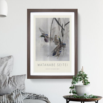Ducks In The Rushes by Watanabe Seitei - Single Picture Frame Print