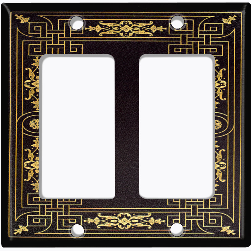 Patterned 2 - Gang Toggle Light Switch Standard Wall Plate