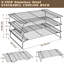 Ensemble de 3 grilles de refroidissement empilables en acier inoxydable 40 x 25 cm (16 x 10 pouces) - Grille de cuisson et de rôtissage compatible avec le four