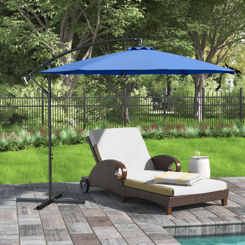Parasol de plage 120 po Linnett, Bleu