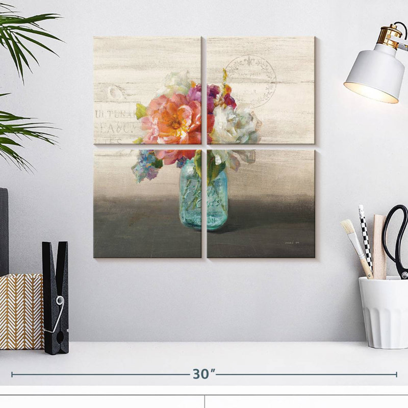 French Cottage Bouquet I, 18" H x 18" W