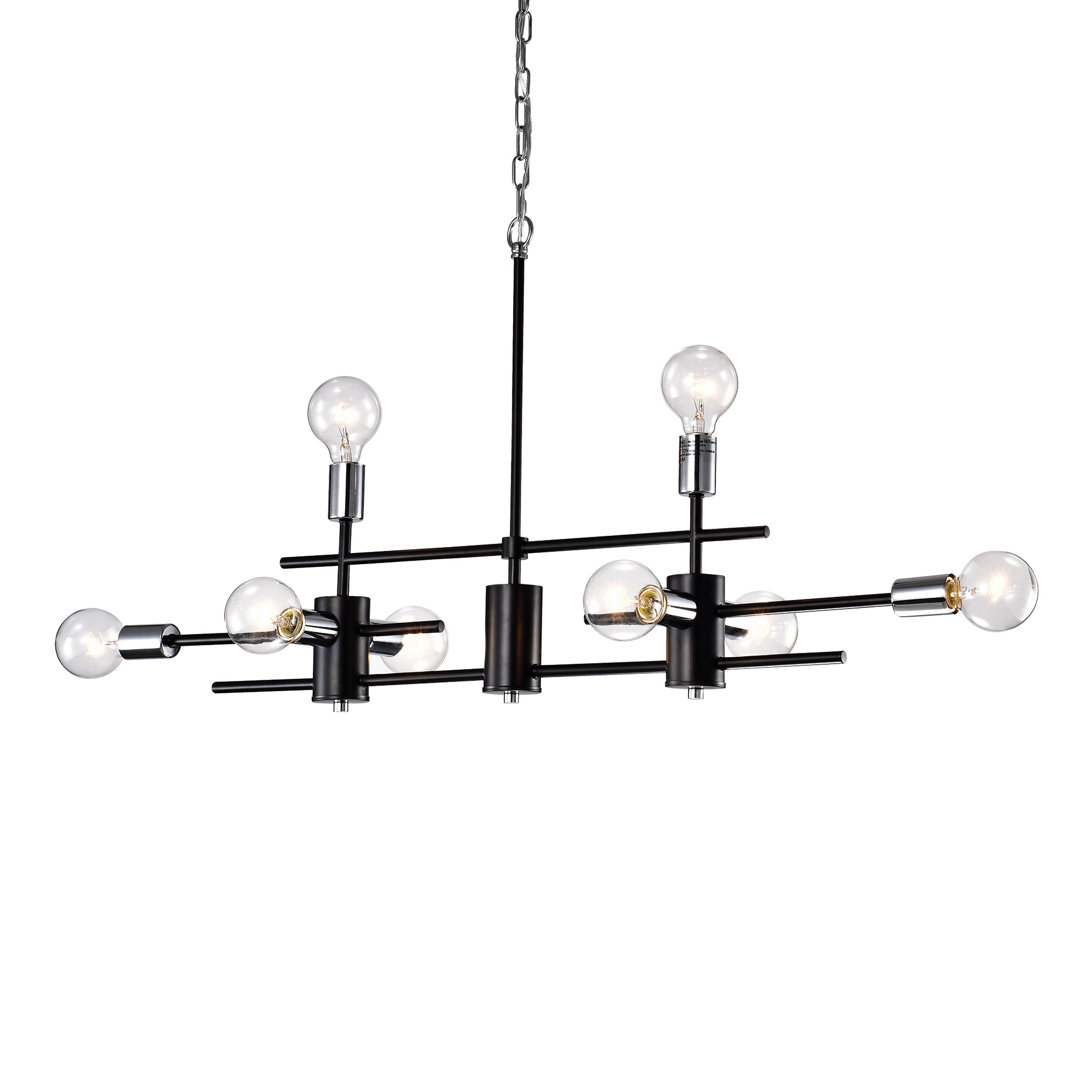 Brixham 8 - Light Dimmable Sputnik Modern Linear Chandelier Wrought Studio™