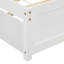 Lit plateforme simple avec lit gigogne, blanc - bois massif pour une chambre à coucher envoûtante