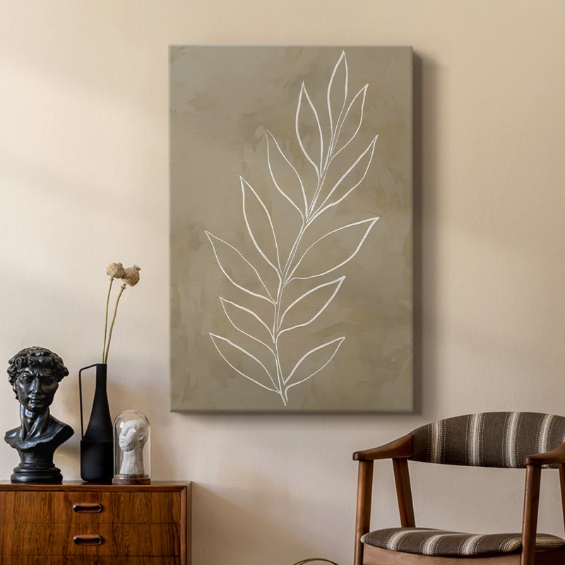 Leaf Line Art III - galerie Cavas sur mesure, H 48 po x l 32 po