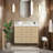 Serena 36 in. Single Sink Bathroom Vanity in White Oak