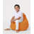 Premium Orange Garden Bean Bag Chair, 23.6 x 23.6 x 9.8 inches | 100% Waterproof Polyester, 100% Original Bead Styrofoam | Hidden Zipper System, Max Weight Capacity: 440 lbs | Perfect for Modern Outdoor Entertainment & Relaxation-79059099