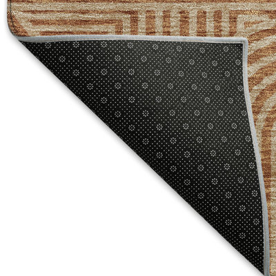 Premium Machine Washable Prisco Terracotta Rug