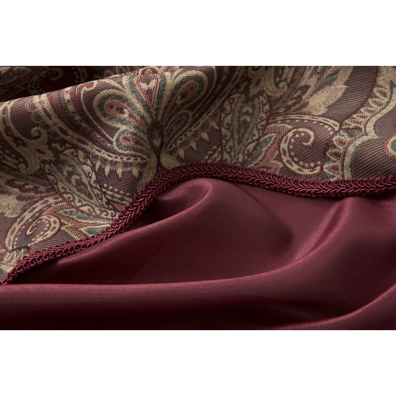 Knute Semi Sheer Sliding Panel Pair, Burgundy