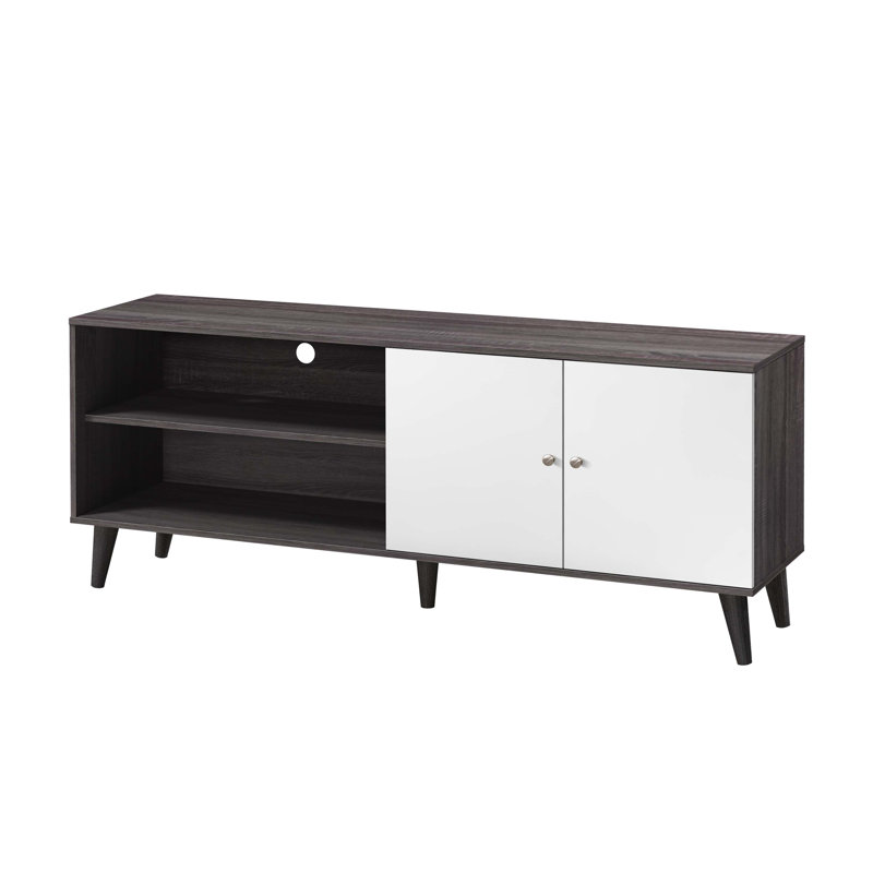 Amidon TV Stand for TVs up to 63", with 2 Storage Shelves& 1 Cabinet, Modern Entertainment Centre for TV in Living Room