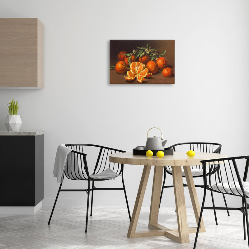  Peeled Oranges Still Life Canvas Wall Art by Tina Higgins Designs, Inc., H 16 po x l 24 po