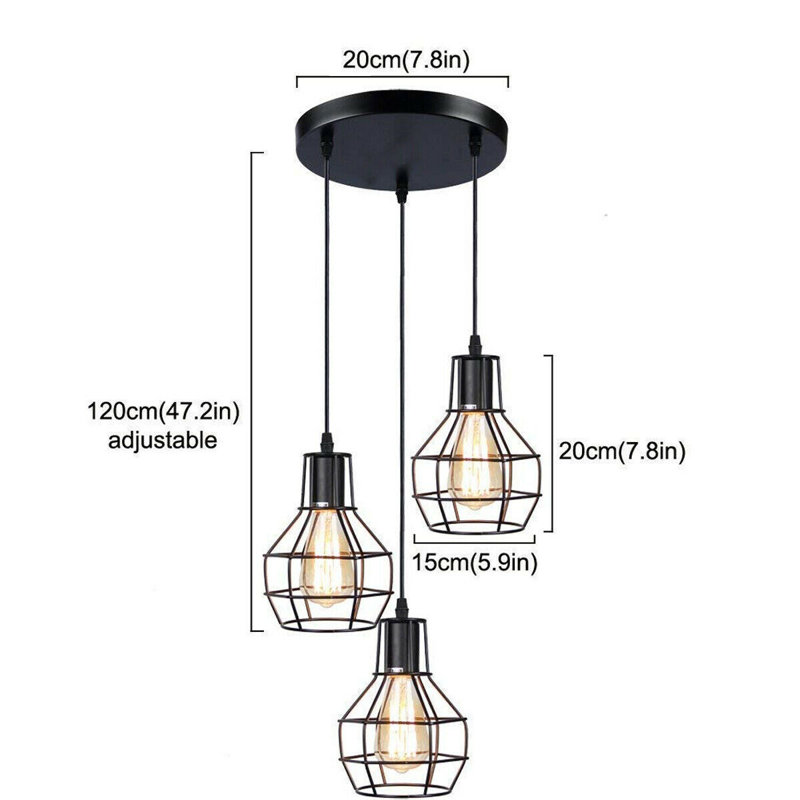 Lanz 3 - Light Black Pendant